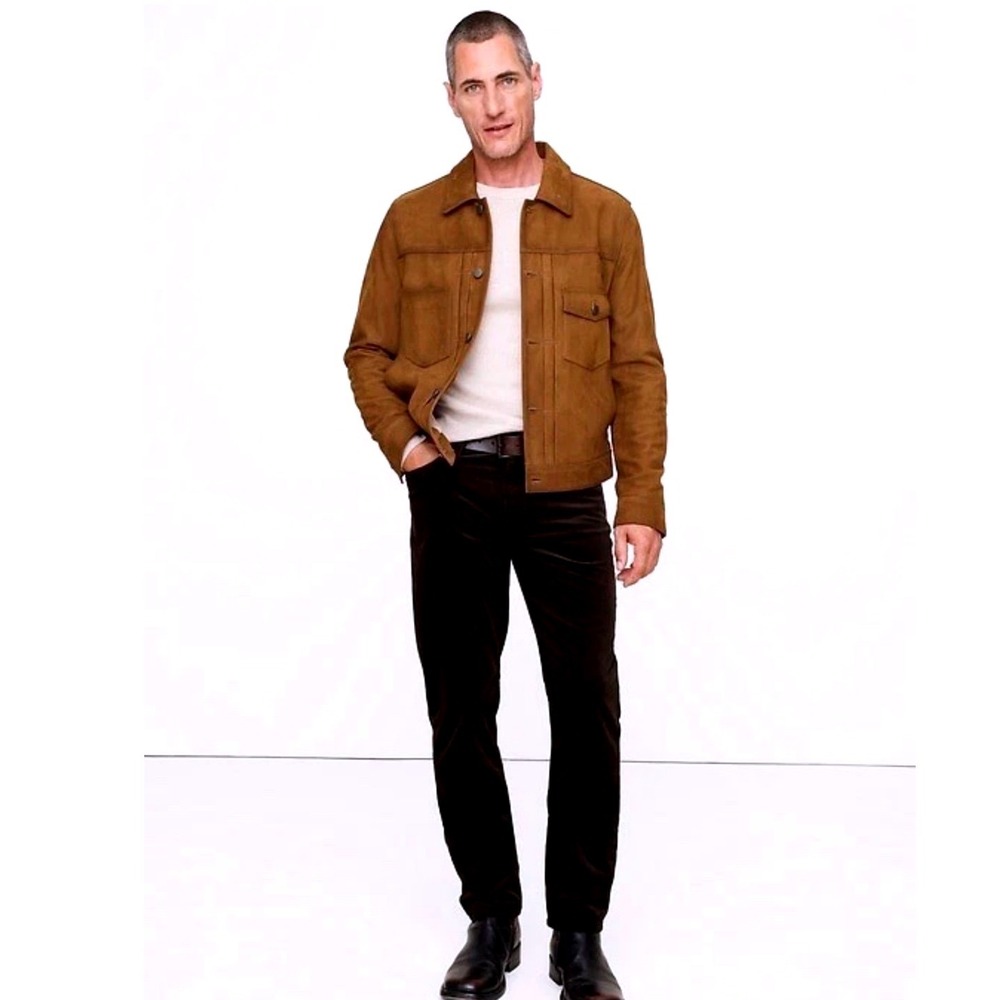 Banana Republic Mens Straight Traveler Corduroy Pants‎ Dark Brown 33x32 NWT $130